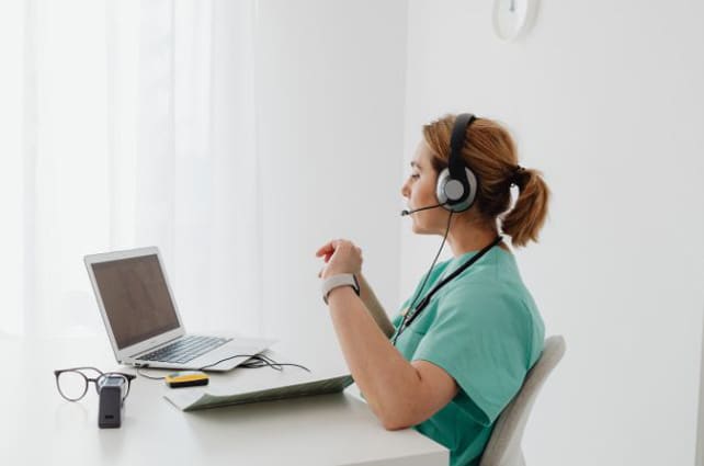 Photo of a telehealth professional for the article Telehealth-Bridging Gaps in Modern Healthcare