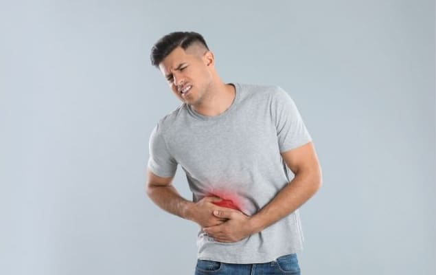 Image of a person with a liver problem