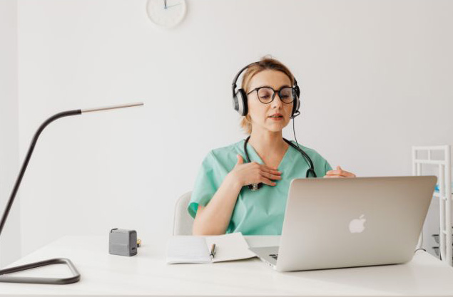 A telehealth professional