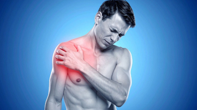 Image of a person suffering from shoulder pain for the Telehealth Connect blog called Peptides vs Cortisone for Joint Inflammation