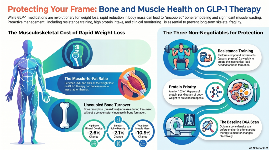 Infographic for the blog post Losing Weight on Ozempic®? Protect Your Bones With Telehealth Osteoporosis Screening