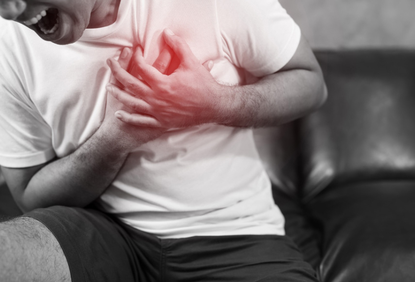 Photo of a person suffering a cardiac arreest